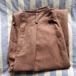 Apiece Apart Bari Crop Trouser Deep Khaki